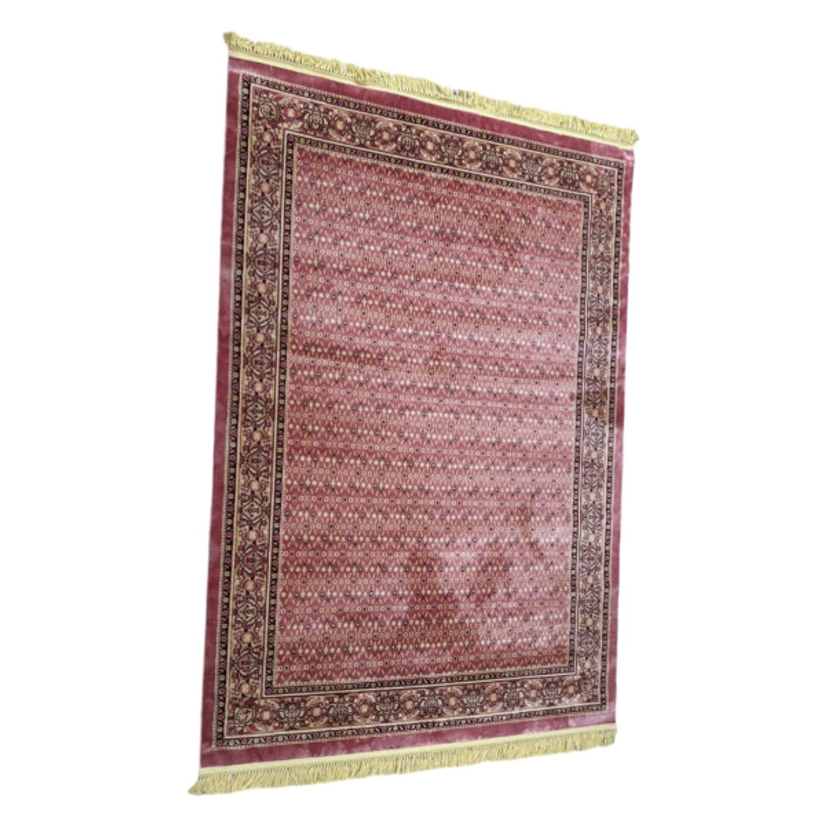 سجاد حرير مقاس 160 × 220 لون بطيخي / خمري سادة HARER