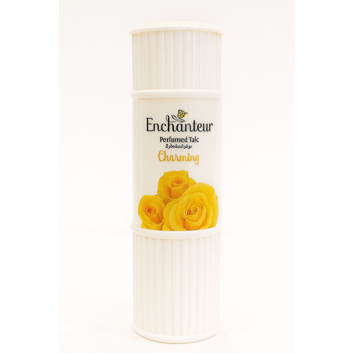 بودرة Enchanteur المعطرة – Charming دللي بشرتك مع رائحة الورود الصفراء الجذابة، تمنحك نعومة فائقة وانتعاش يدوم طوال اليو