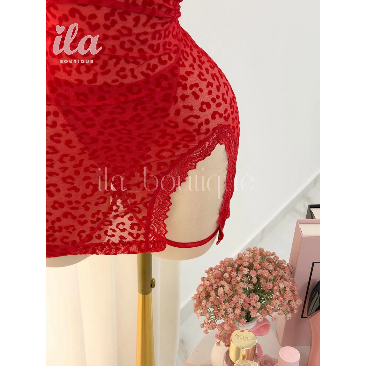فستان لانجري احمر BODYCON 2