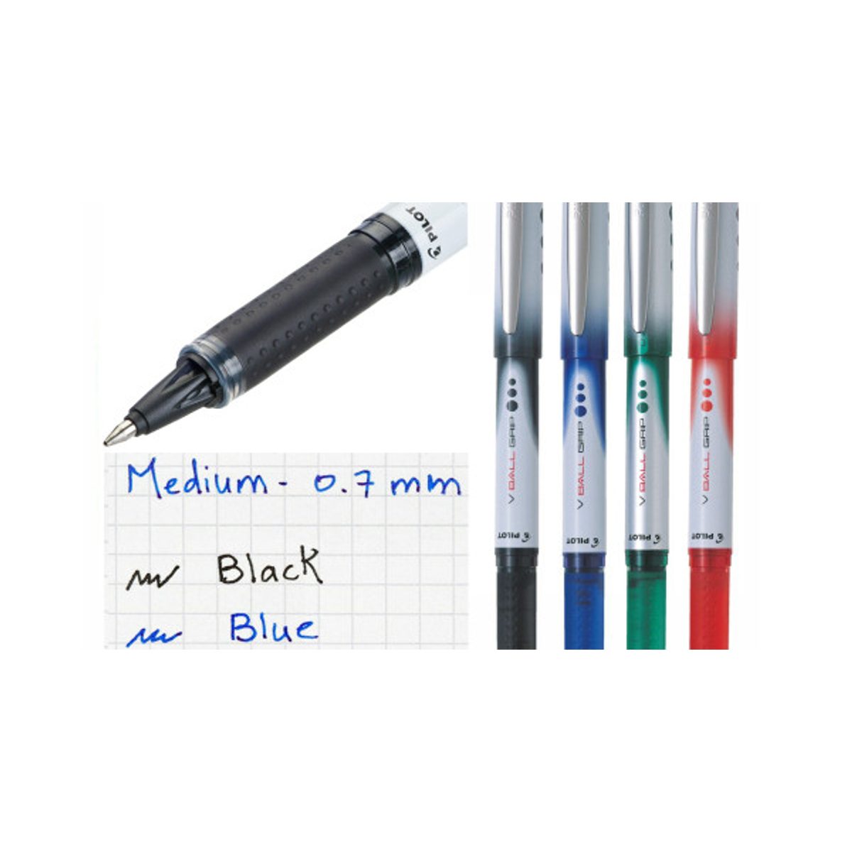 قلم حبر سائل PILOT V BALL GRIP 0.7