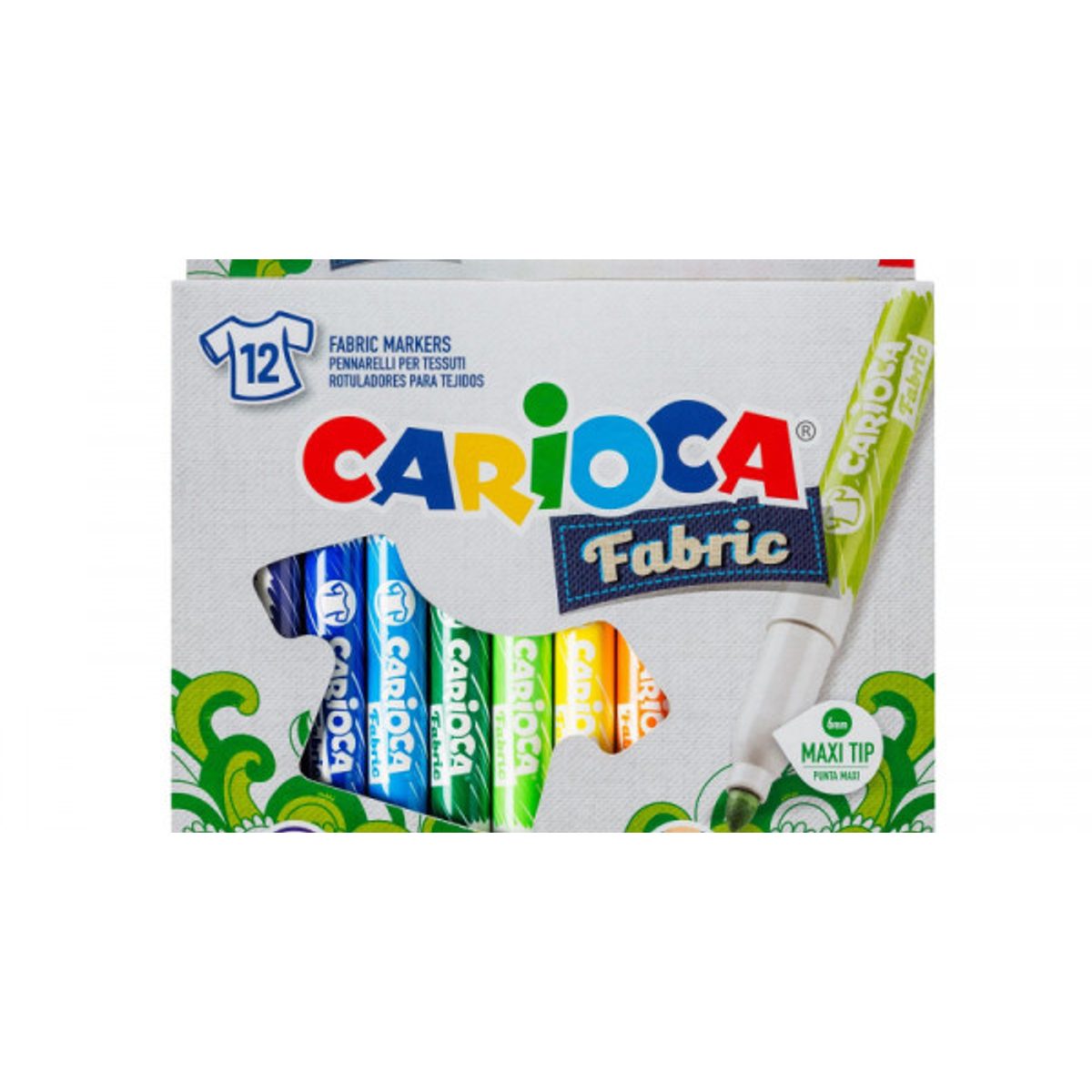 علبة الوان فلوماستر لرسم على الملابس CARIOCA FABRIC COLOR
