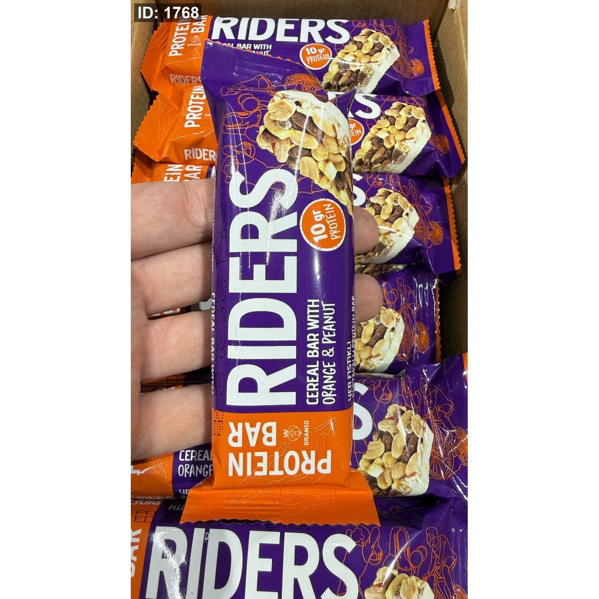 بروتين بار Riders بنكهة البرتقال والفول السوداني وزنه 50 غرام