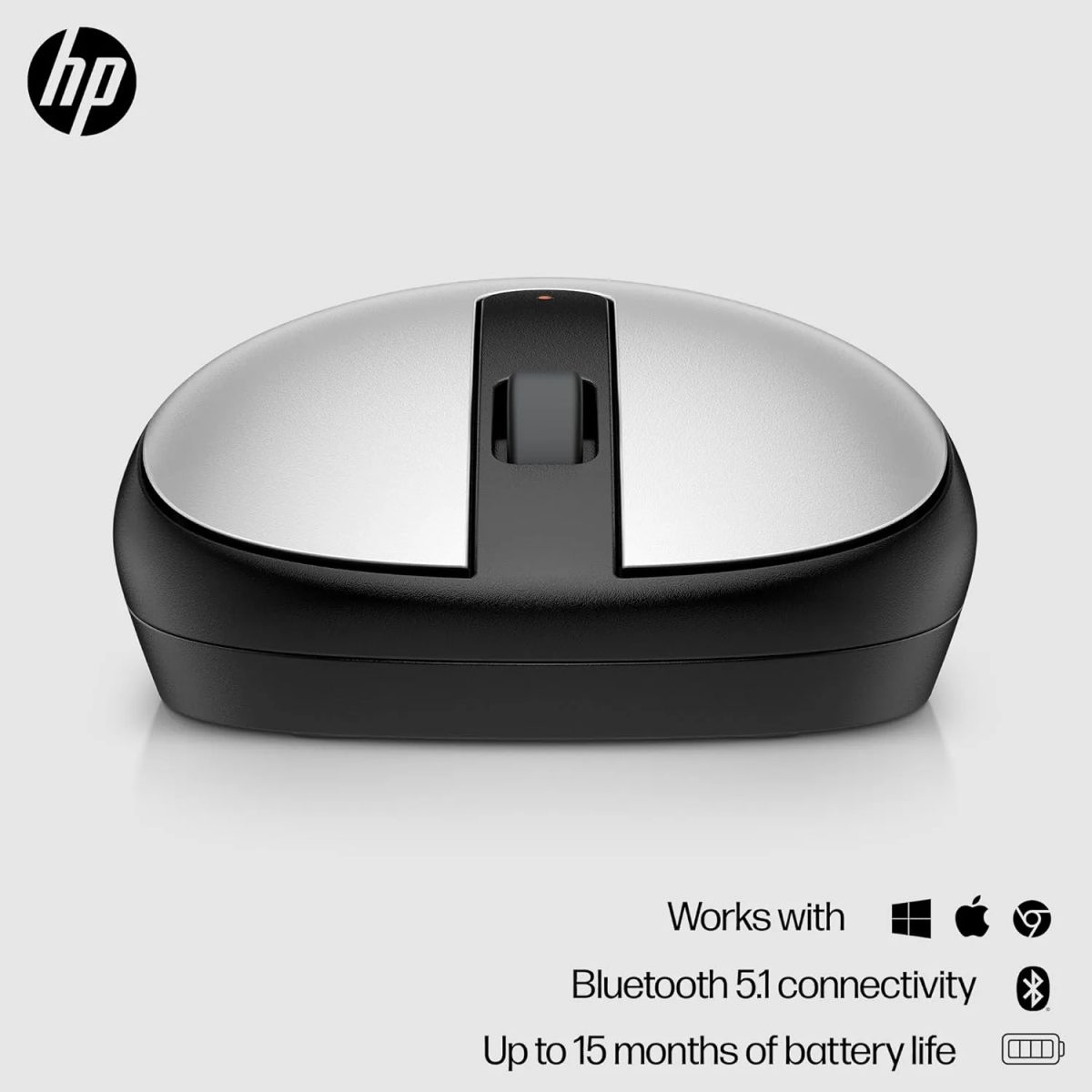 HP 240 Pike Silver Bluetooth Mouse (43N04AA)ماوس بلوتوث فضي داكن 2