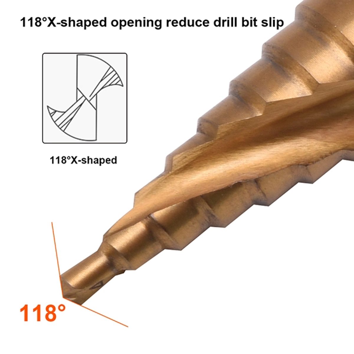 HARDEN 614143 3Pcs Step Drill Bit Set – طقم درل هرمي 2