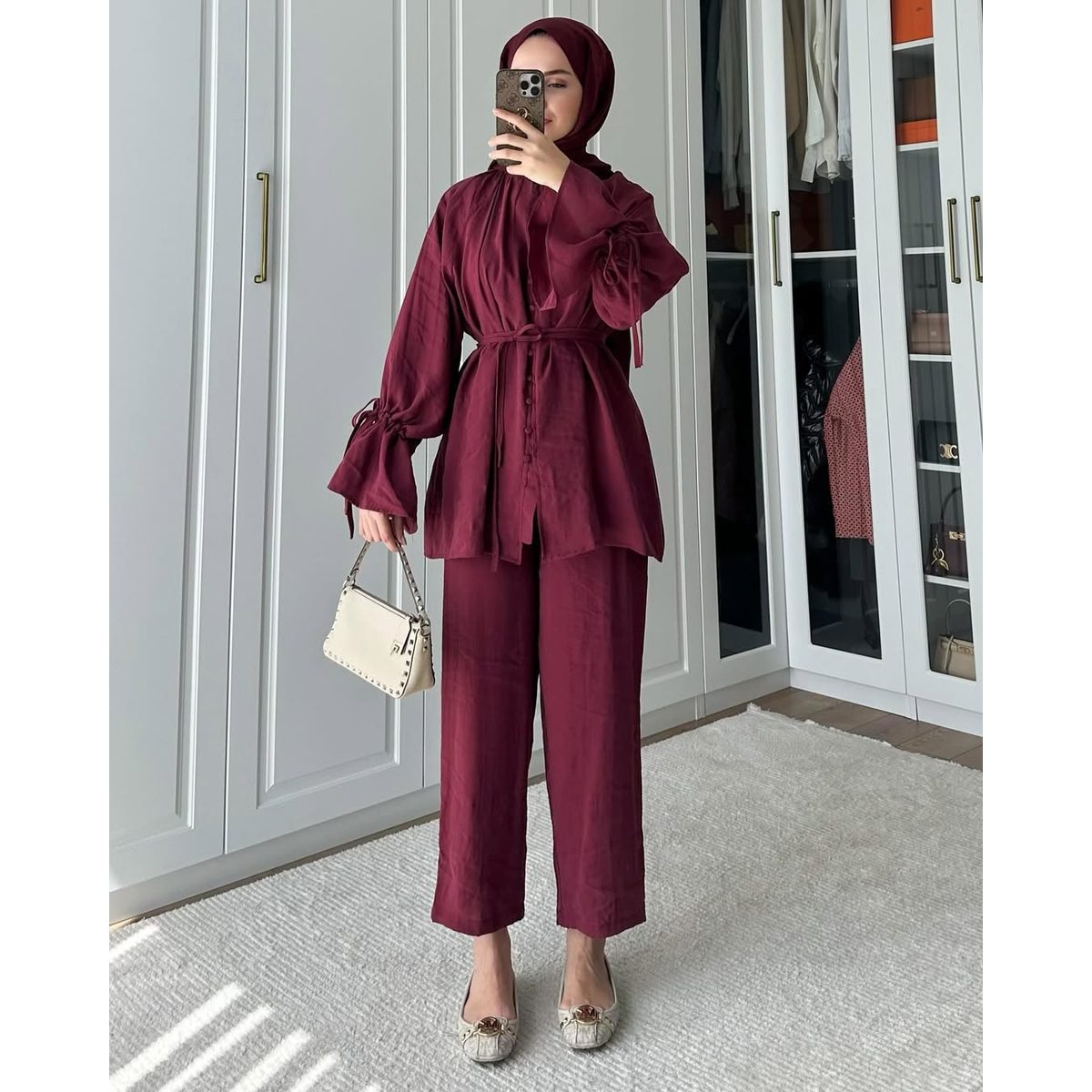 طقم قماش Tencel مع ازرار 2