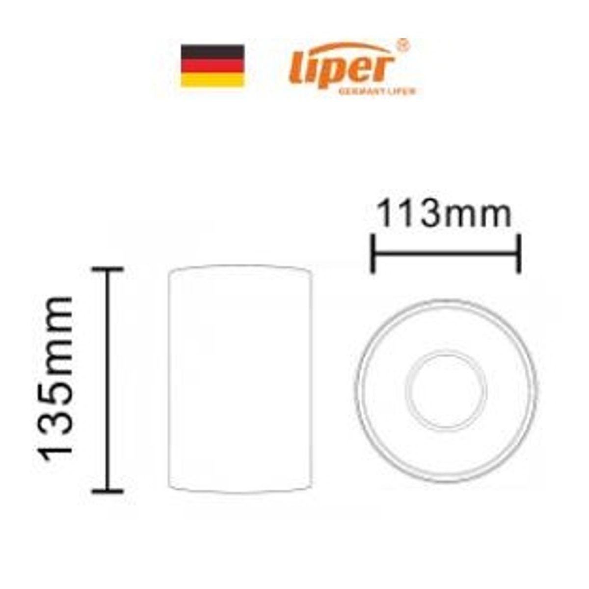 سلندر اسود ثابت IP40 LIPER TEO CCT 30W 2