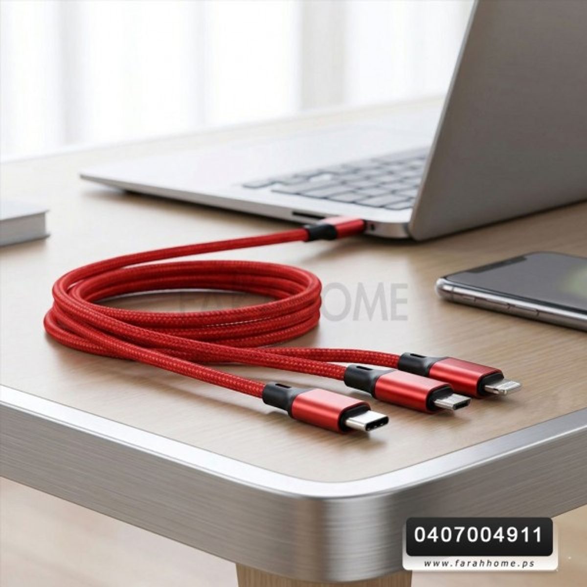 وصلات وصلة كيبل شاحن 3 رؤوس HX12