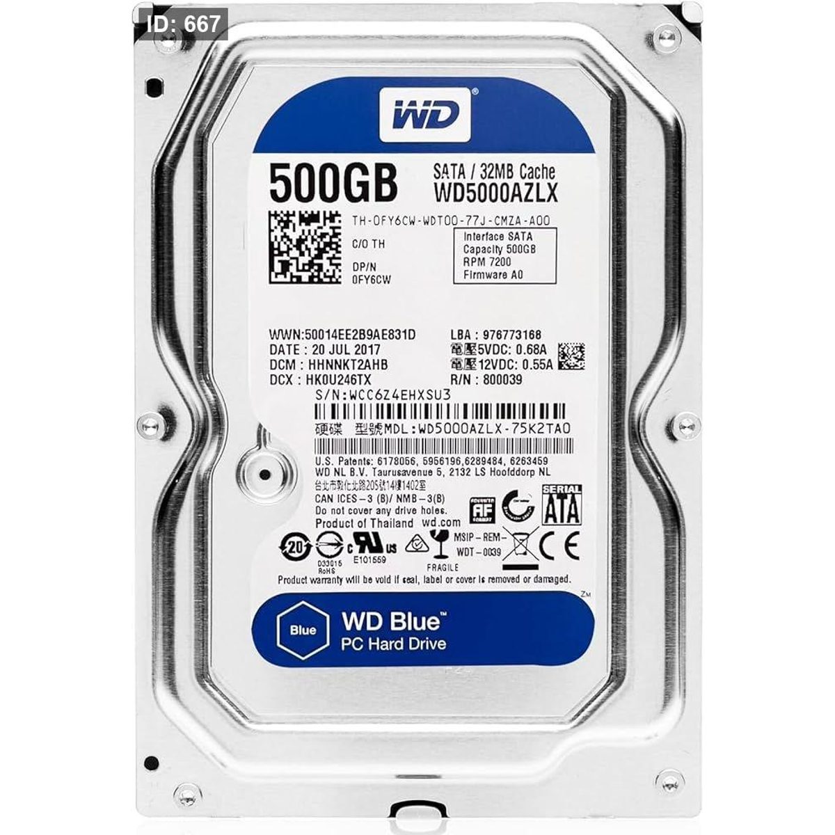 HDD 500GB RENEWED