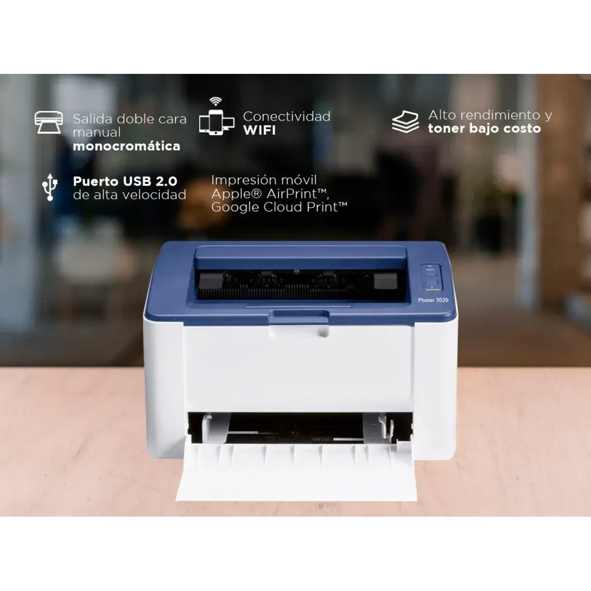 XEROX 3020 Printer  طابعة اسود /ابيض لا سلكي 3