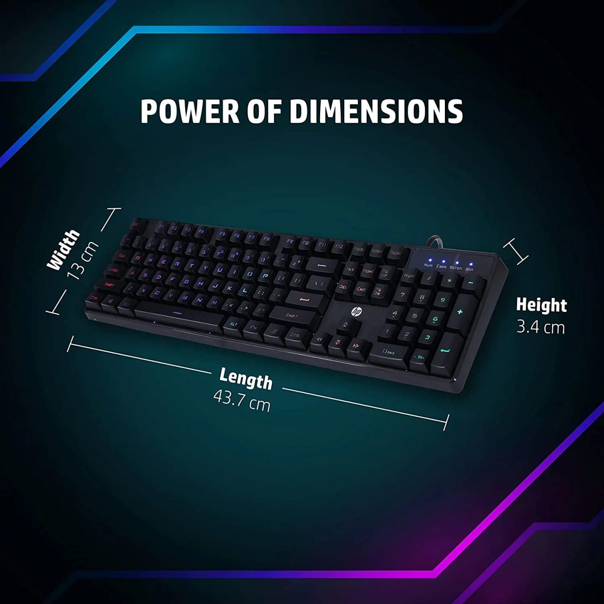 HP Gaming Keyboard K300-كيبورد جيمنج 2