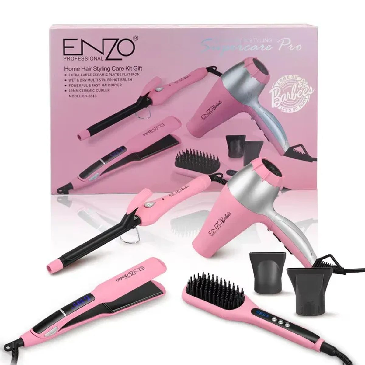 ENZO 4ino1 Hair Styler Set (pink)
