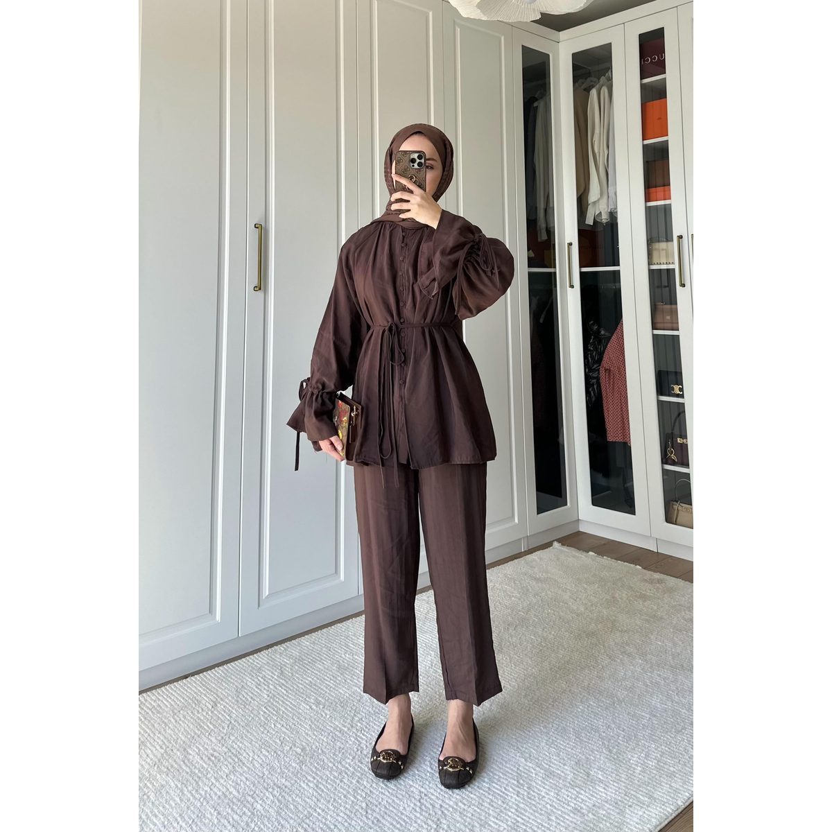 طقم قماش Tencel مع ازرار 4
