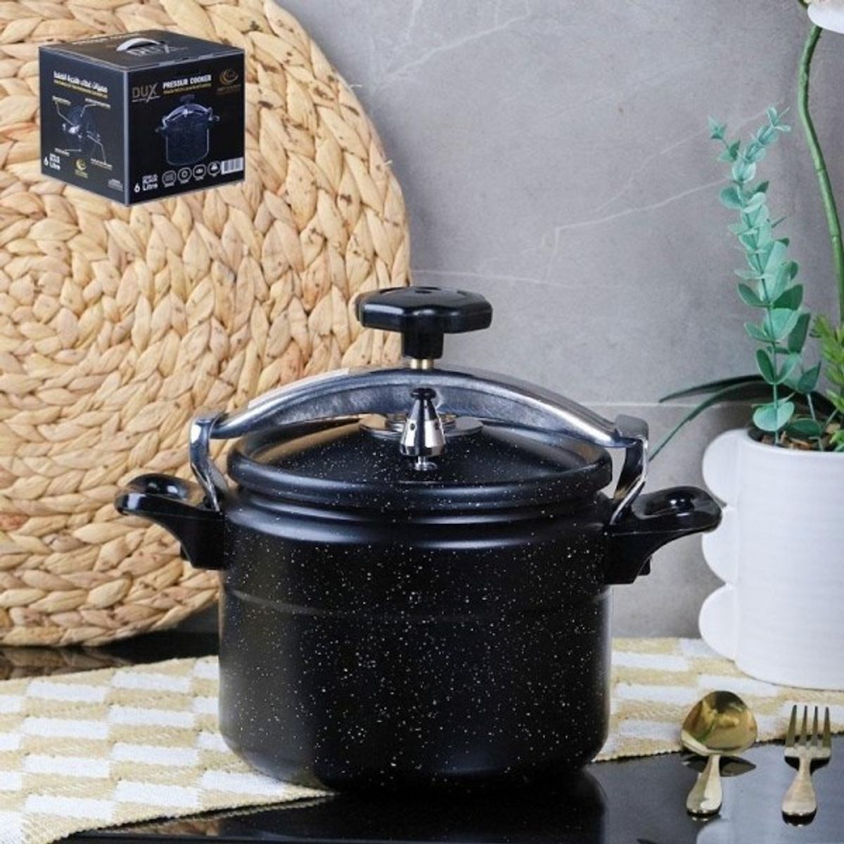 طنجرة ضغط جرانيت DUX ثقيل 10 لتر اسود CD22-10L-BLACK