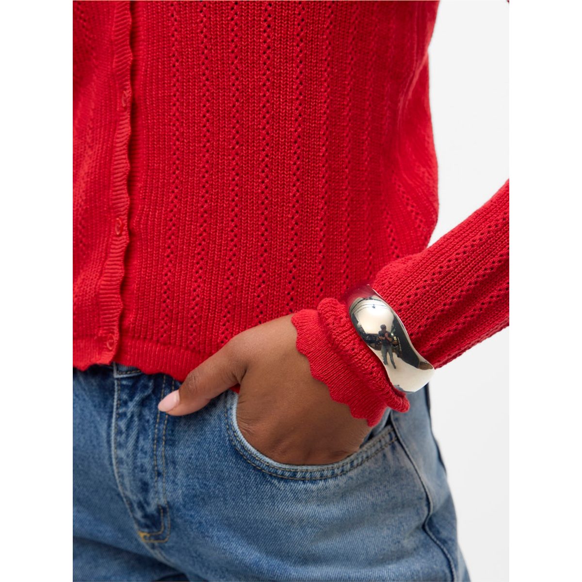 POINTELLE V-NECK CARDIGAN 5