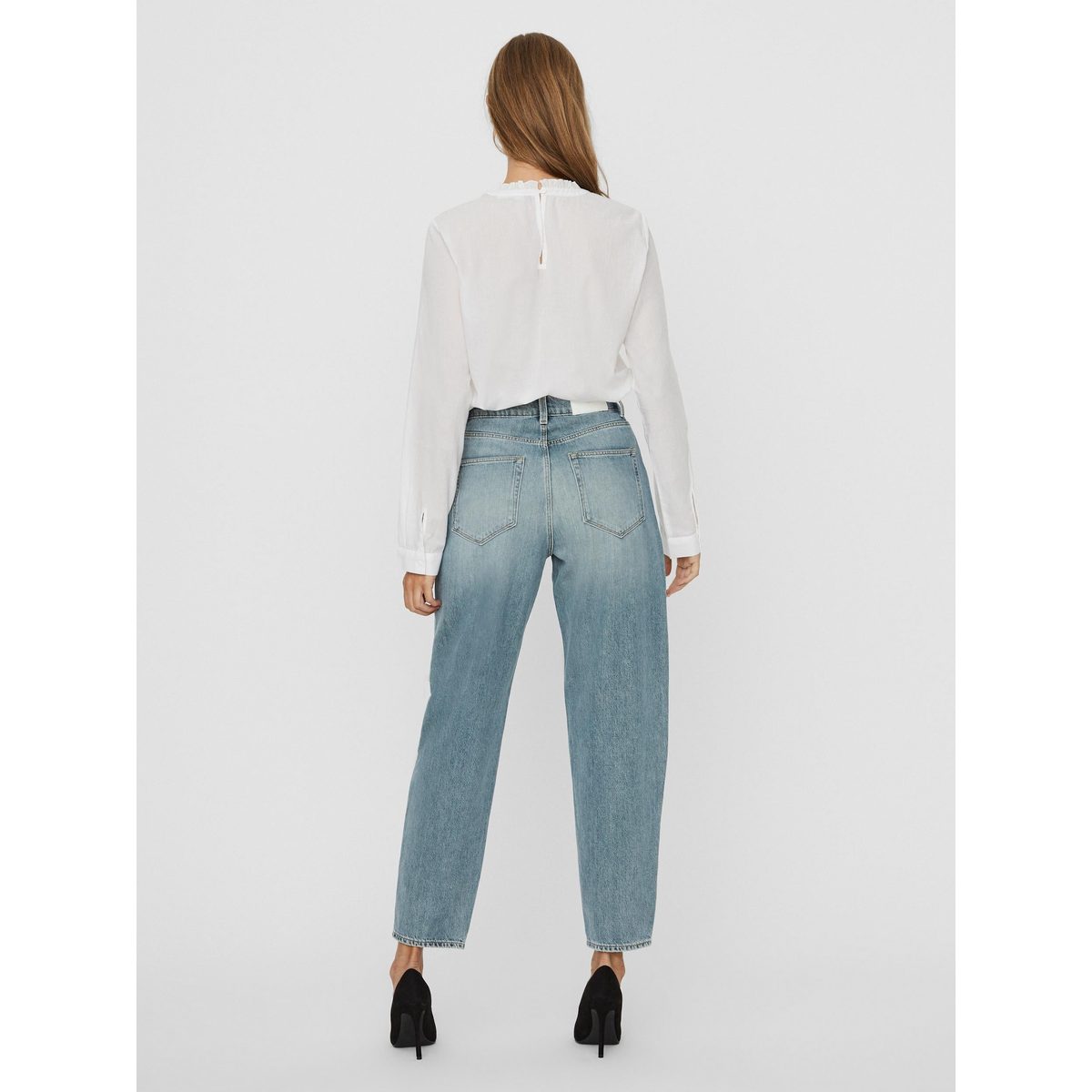 HIGH RISE LOOSE TAP BARREL JEANS 2