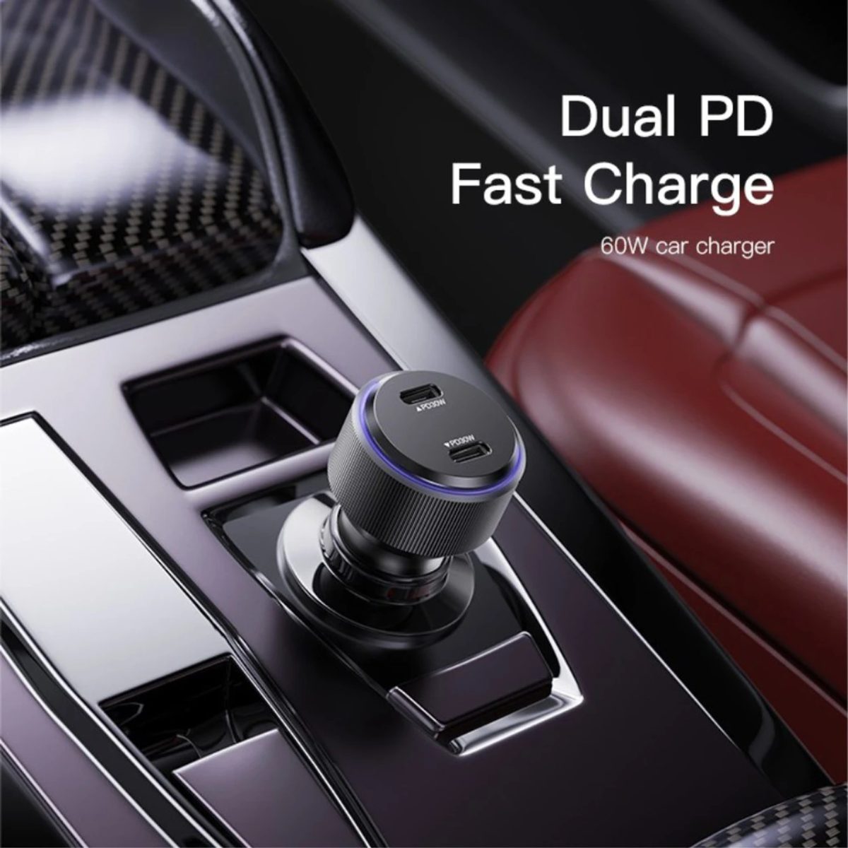 YESIDO Y48 60W High Power Fast Charging Car 2