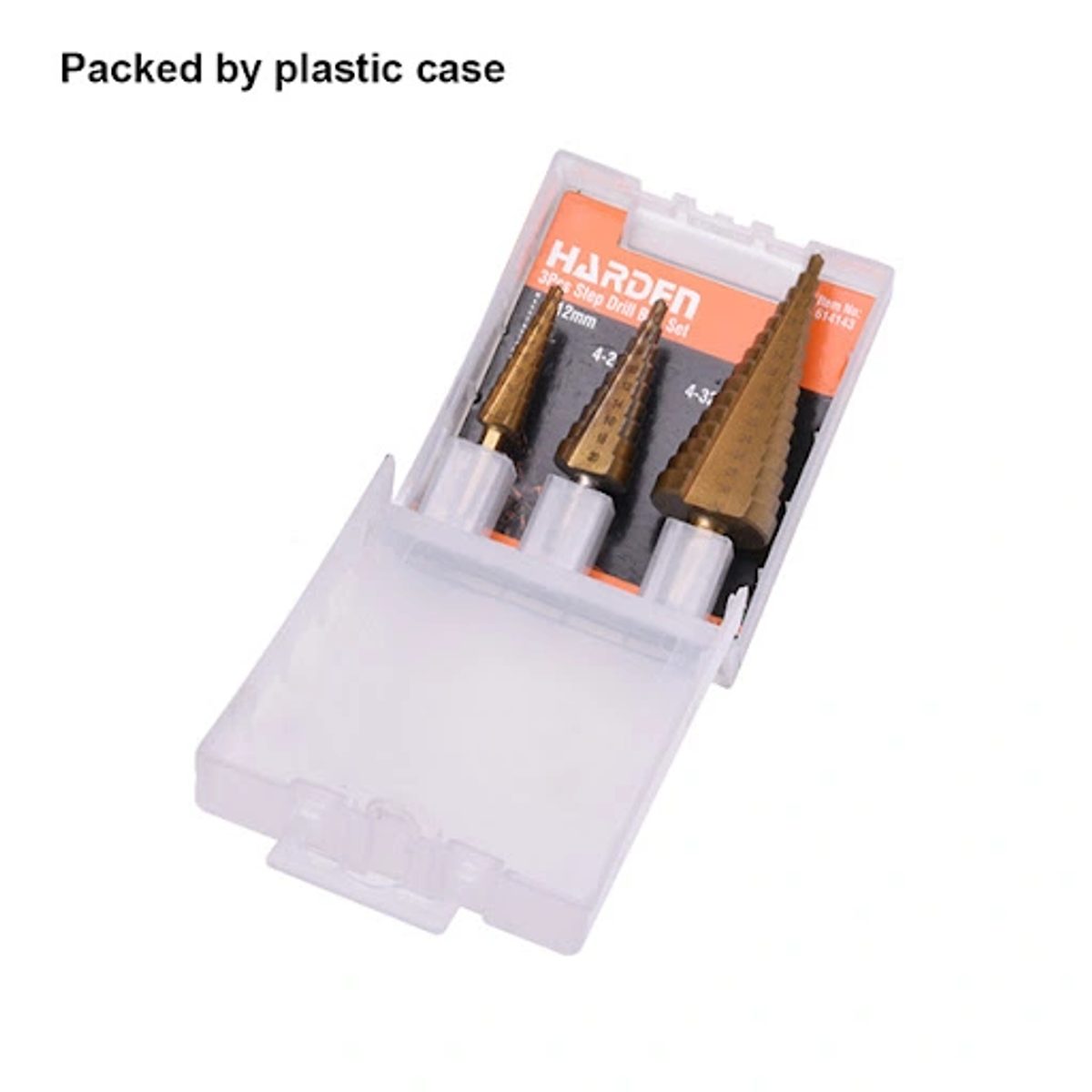 HARDEN 614143 3Pcs Step Drill Bit Set – طقم درل هرمي 4