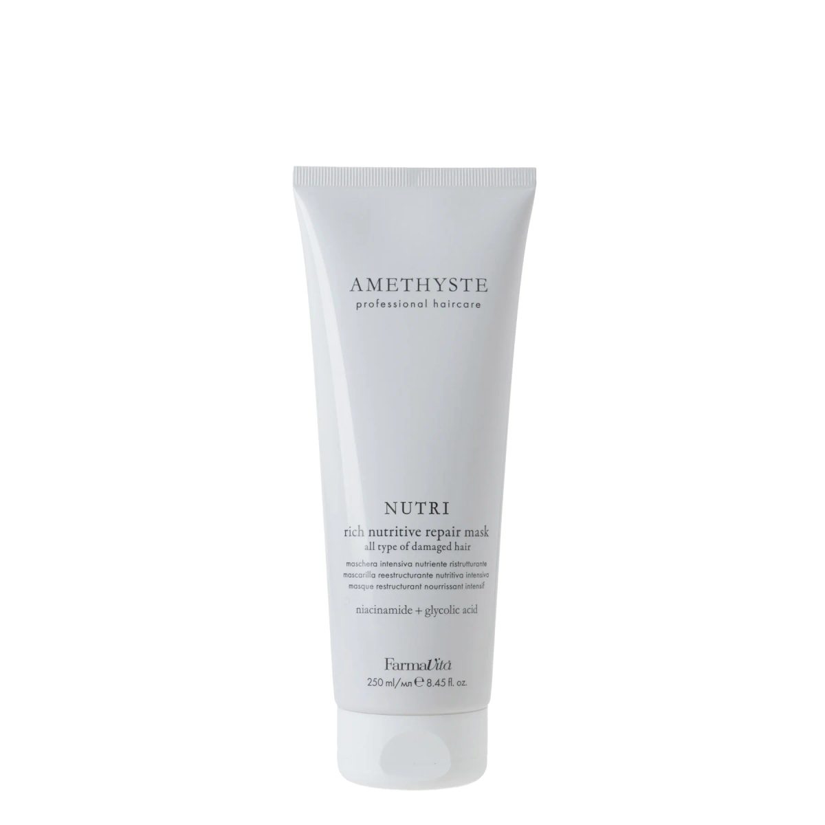 FARMAVITA AMETHYSTE NUTRI - Rich Nutritive Repair Mask — ماسك مغذي مكثف يصلح الشعر التالف بعمق ويعيد النعومة والقوة مع ل