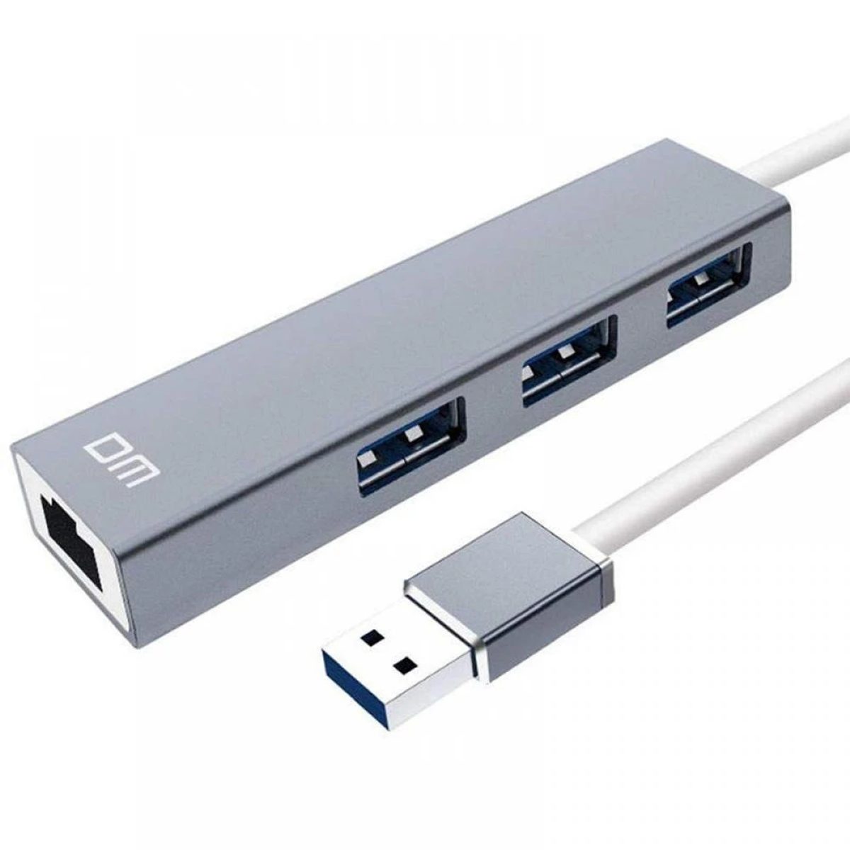 DM CHB012 4 in 1 hub USB3 with LAN port-موزع usb 3