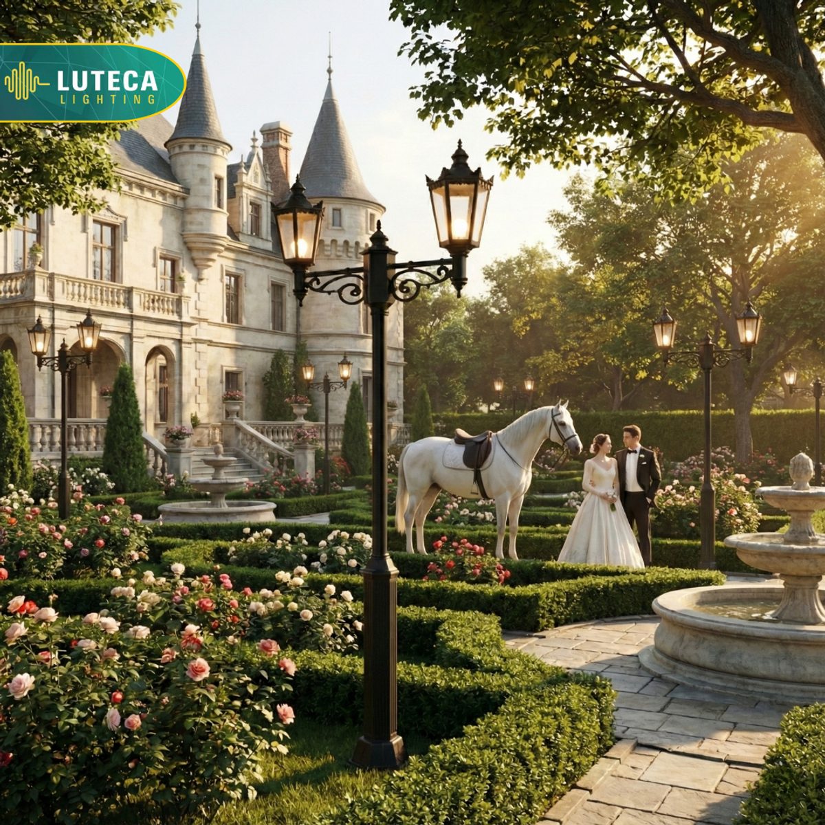فانوس عامود مجوز اسود LUTECA 6500-006 3