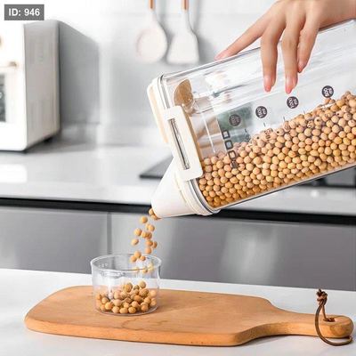 منظم بقوليات اكريلك غطاء بلاستيك مع كاسة 2لتر