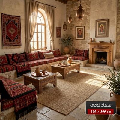 سجاد لوفي بكليه سادة 260 × 360 سم LUVI carpet - لون بيج
