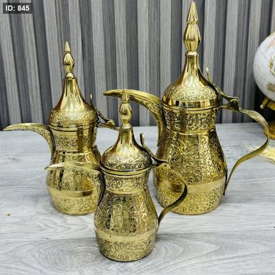 طقم دلة 3 قطع نحاس هندي
