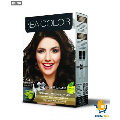 SEA COLOR صبغة شعر كستنائي غامق 3/4 100مل
