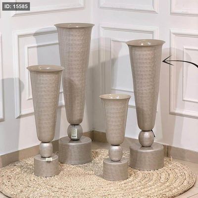 فازة 80 سم مصدف بيج B قاعدة طابة 89063L هندي %ه15