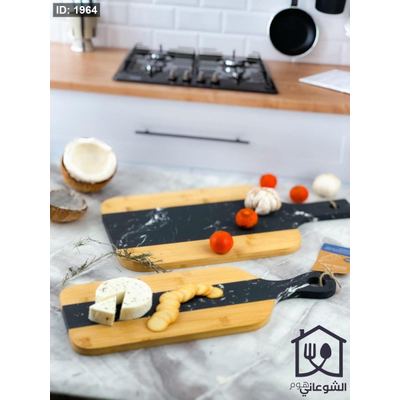 لوح ديكور / تقديم خشب مع رخام