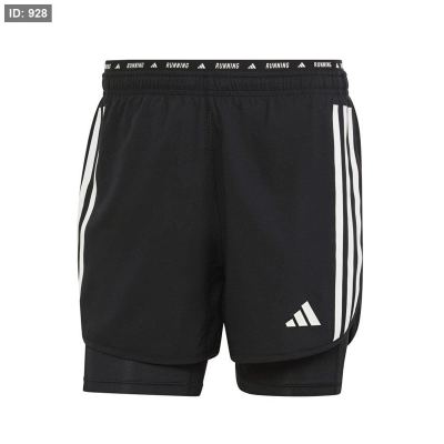 adidas Own the Run 3-Stripes 2-in-1 Shorts