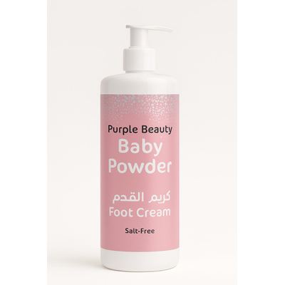 كريم القدم Purple Beauty برائحة بودرة الأطفال – خالٍ من الأملاح