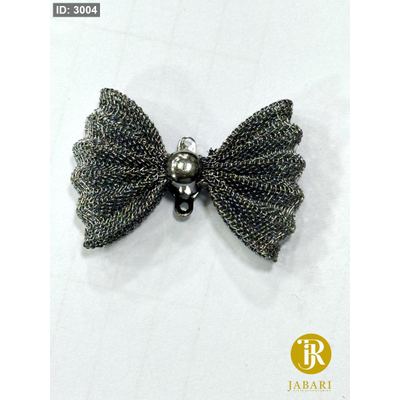 ببيونة معدن فضي غامق (2.5*3.5 سم)
