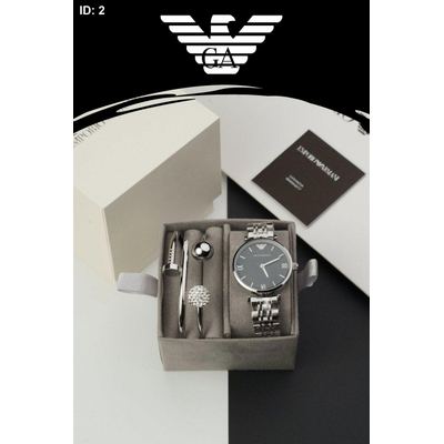طقم ساعات Armani - شامل الاساور