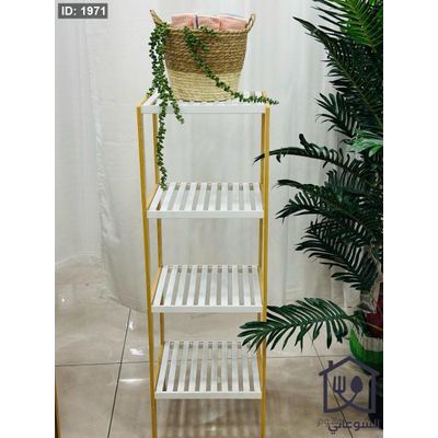 رف 4 طبقات خشب بامبو