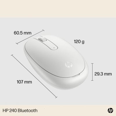 HP 240 Lunar White Bluetooth Mouse (793F9AA) ماوس بلوتوث