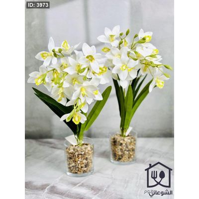 قوار ورد زجاج مع حجر 45Cm