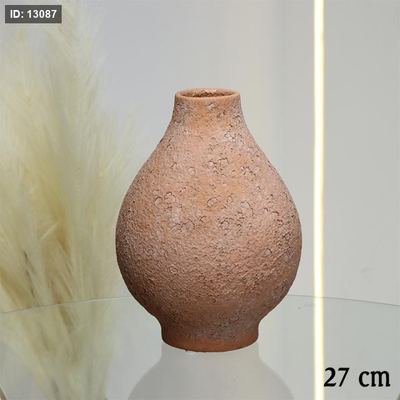 فازة جبص كرميدي 27سم شكل فخار EL10/8 =ط56