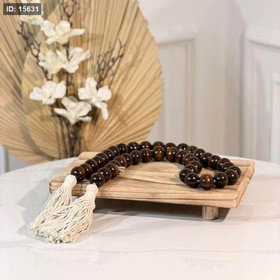مسبحة ديكور 115سم طابة بني A33/20 =و1
