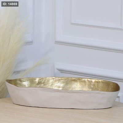 جاط فواكة بيضاوي 50*22سم ابيض مشرف WTG-24785C نحاس هندي %ه11