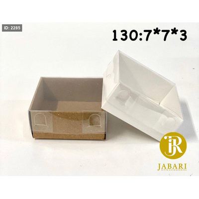 علب تغليف كرتون وجه شفاف 3*7*7