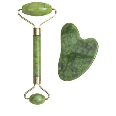 Standelli SET JADE FACE ROLLER AND GUA SHA STONE