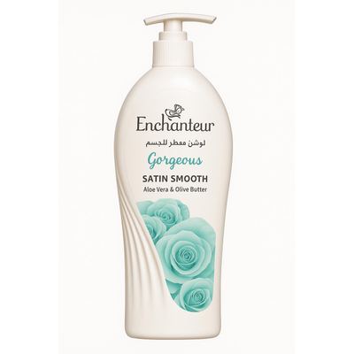 لوشن الجسم المعطر “Enchanteur Gorgeous يمنح بشرتك ترطيباً عميقاً وملمساً حريرياً بفضل تركيبته الغنية بالألوفيرا وزبدة ال
