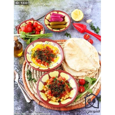صحن ميلامين فول / حمص