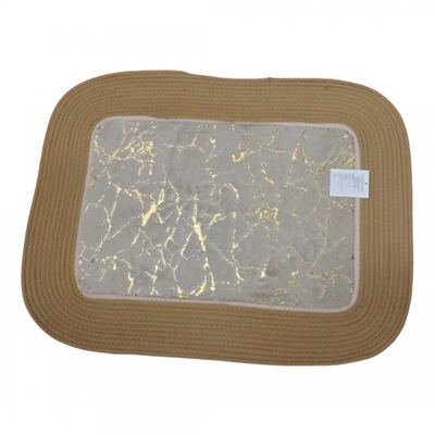 دعسة فرو ارنب ماربل اطار قش 60 × 80 سم