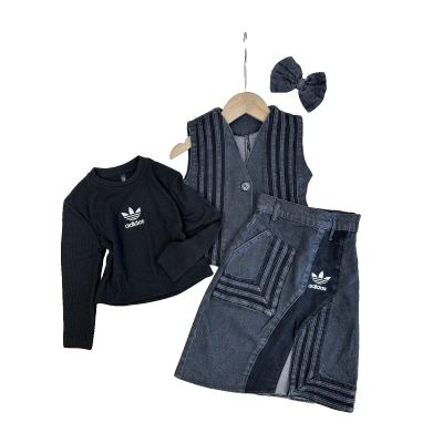 طقم بناتي 3 قطع adidas