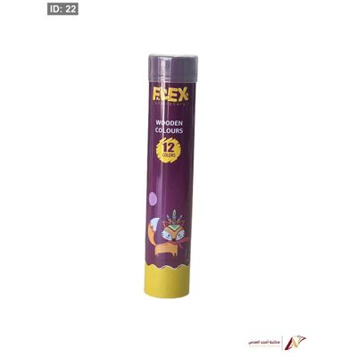 الوان خشب اسطوانة 12 لون FLEX اسود