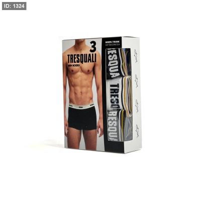 TRESQUALI 3PACK Men's Boxer (BLK-WHT-BLK)