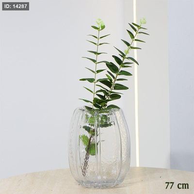 عرق شجر اخضر بلاستك 77سم شكل راس قلب EL140/3 =رم7