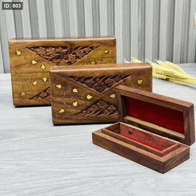 طقم علب خشب هندي 3 قطع
